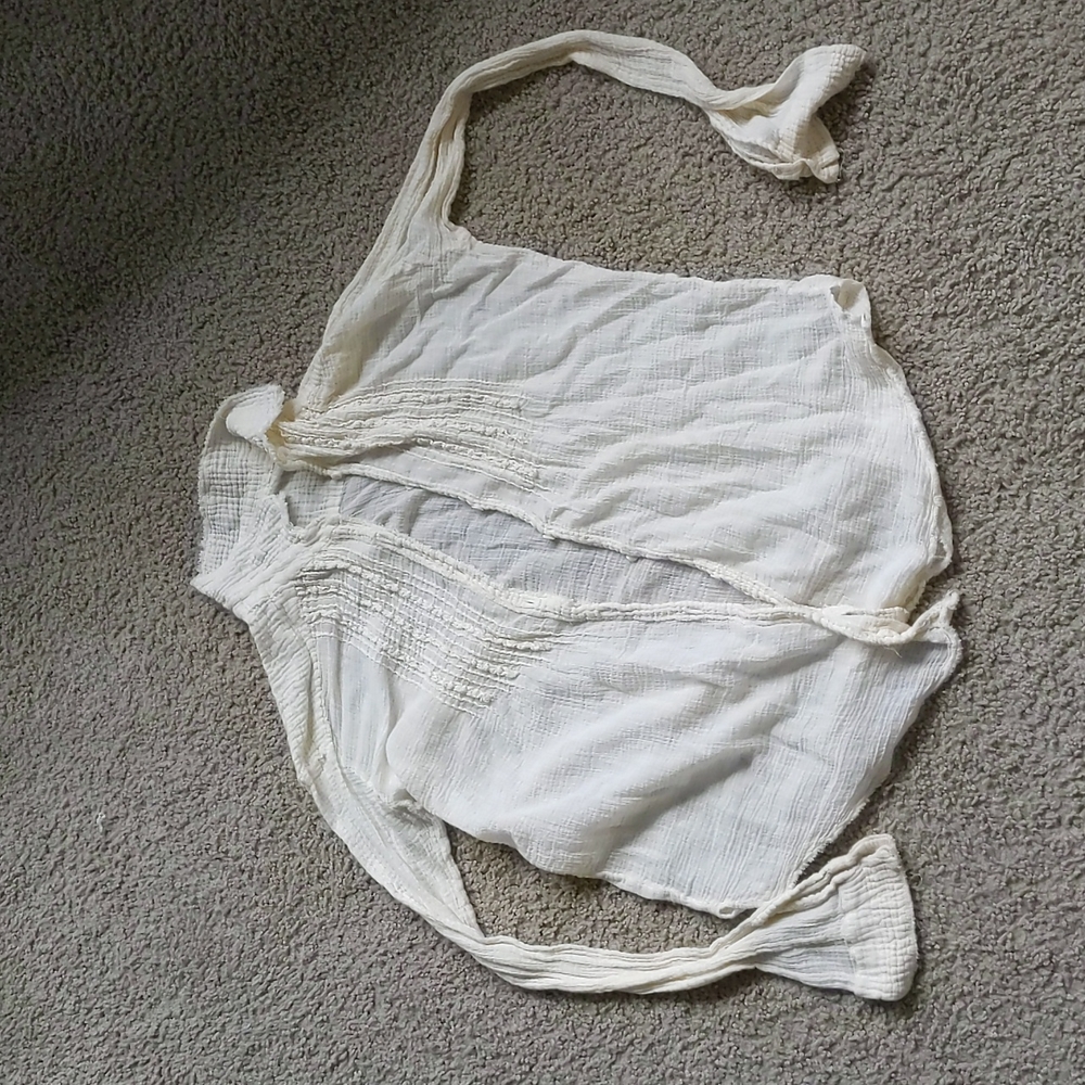 Free people button down blouse WHITE CREAM Medium